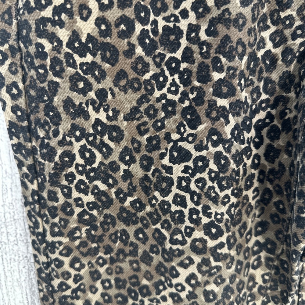 J. McLaughlin Lexi Jeans Women 2 Brown Leopard Cheetah Animal Print Skinny Pants - Picture 4 of 16